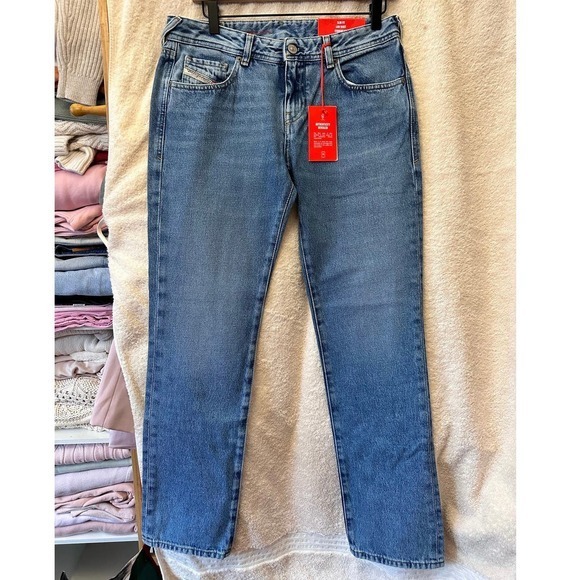 Diesel Straight Jeans 2002 5-Pocket Slim Fit Low Waist Jeans Size W28 L30 - Picture 3 of 16